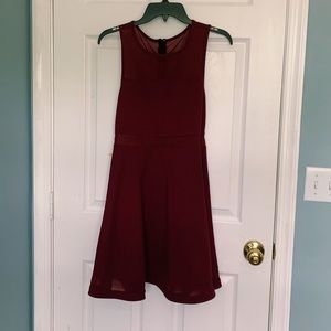 Mesh Maroon Dress